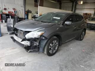 2015 Nissan Murano S with VIN 5N1AZ2MH1FN290004, listed as a Copart auction lot 65237565 with 141,703 mi miles and Salvage title. Bid and sale history available at DreamBid. Image 1.