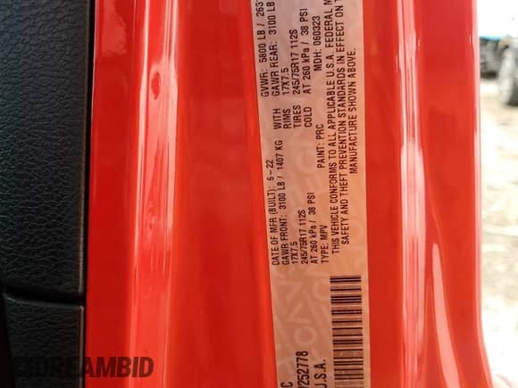 2022 Jeep Wrangler Unlimited Willys с VIN 1C4HJXDM4NW252778, выставлен на аукционе Copart как лот 72534664 с пробегом 20 014 миль миль и Списание • Salvage title. История ставок и продаж доступна на DreamBid. Изображение 12.