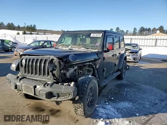2023 Jeep Wrangler Willys with VIN 1C4HJXDG1PW527567, listed as a Copart auction lot 42218255 with 43,273 mi miles and Salvage title. Bid and sale history available at DreamBid. Image 11.
