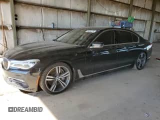 2016 BMW 7 Series 750i with VIN WBA7F0C52GGM20491, listed as a Copart auction lot 59638775 with 72,777 mi miles and Salvage title. Bid and sale history available at DreamBid. Image 1.