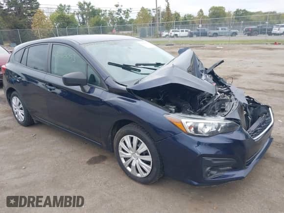 2019 Subaru Impreza with VIN 4S3GTAB65K3748662, listed as a IAAI auction lot 43263053 with 123,287 mi miles and . Bid and sale history available at DreamBid. Image 1.