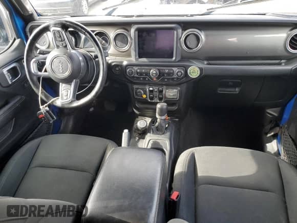 2021 Jeep Wrangler Unlimited Sahara High Altitude with VIN 1C4HJXEM3MW770622, listed as a Copart auction lot 76144874 with 71,886 mi miles and Salvage title. Bid and sale history available at DreamBid. Image 8.