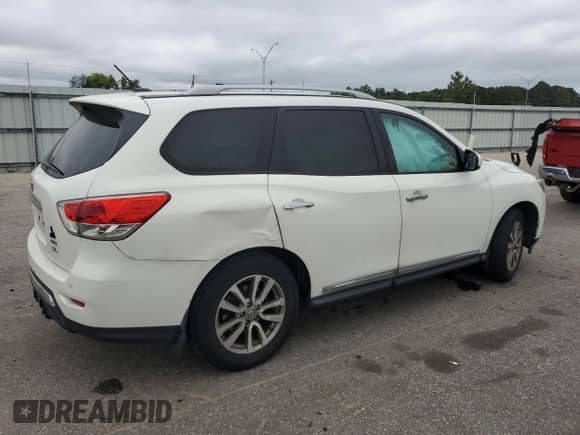 2014 Nissan Pathfinder SL with VIN 5N1AR2MM8EC601158, listed as a Copart auction lot 80143885 with 196,188 mi miles and Salvage title. Bid and sale history available at DreamBid. Image 3.