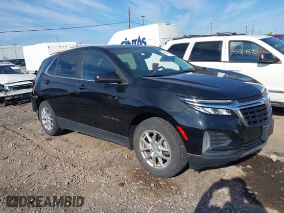 2022 Chevrolet Equinox LT with VIN 3GNAXUEV5NL221977, listed as a IAAI auction lot 43185888 with 40,713 mi miles and . Bid and sale history available at DreamBid. Image 1.
