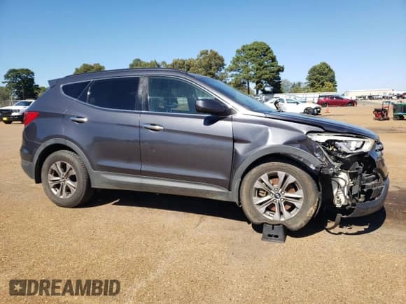 2016 Hyundai Santa Fe with VIN 5XYZU3LB6GG313505, listed as a Copart auction lot 82600275 with 123,026 mi miles and Salvage title. Bid and sale history available at DreamBid. Image 4.