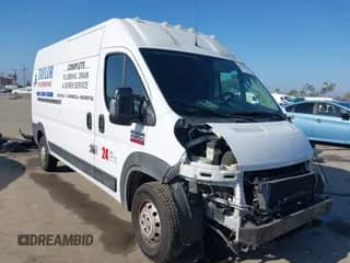 2020 Ram ProMaster Cargo with VIN 3C6TRVDG2LE132557, listed as a IAAI auction lot 43018895 with 105,137 mi miles and . Bid and sale history available at DreamBid. Image 1.
