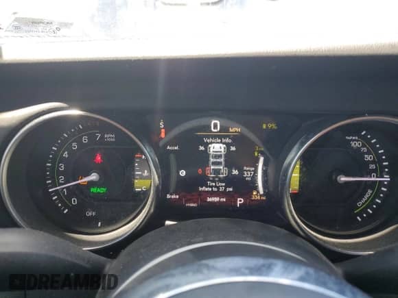 2023 Jeep Wrangler Rubicon with VIN 1C4JJXR68PW502926, listed as a Copart auction lot 65831295 with 36,959 mi miles and Salvage title. Bid and sale history available at DreamBid. Image 9.