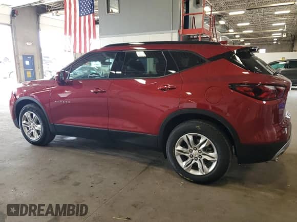 2020 Chevrolet Blazer LT with VIN 3GNKBJRS0LS648679, listed as a Copart auction lot 68029895 with 59,586 mi miles and Salvage title. Bid and sale history available at DreamBid. Image 2.
