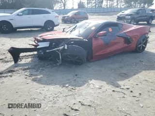 2022 Chevrolet Corvette 2LT with VIN 1G1YB2D46N5120927, listed as a Copart auction lot 88921645 with Not provided miles and Salvage title. Bid and sale history available at DreamBid. Image 1.