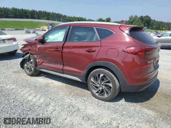 2020 Hyundai Tucson Sport with VIN KM8J33AL7LU239169, listed as a Copart auction lot 63144635 with 76,816 mi miles and Salvage title. Bid and sale history available at DreamBid. Image 2.
