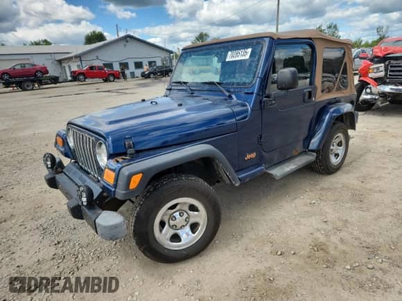 2003 Jeep Wrangler X z VIN 1J4FA39S33P356428, wystawiony jako Copart lot #70285135 z przebiegiem 147 788 mil mil oraz Szkoda całkowita • Salvage title. Historia ofert i sprzedaży dostępna na DreamBid. Obrazek 1.