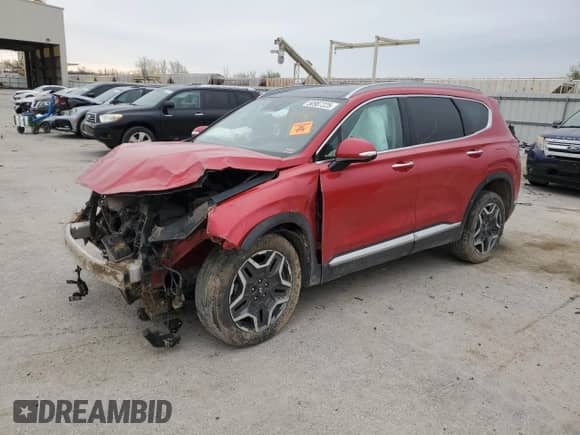 2021 Hyundai Santa Fe Limited with VIN 5NMS44AL5MH321809, listed as a Copart auction lot 50987225 with Not provided miles and Salvage title. Bid and sale history available at DreamBid. Image 1.