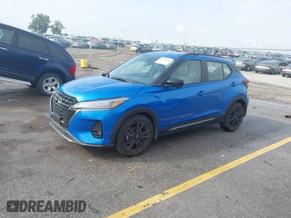 2023 Nissan Kicks SR with VIN 3N1CP5DV9PL489185, listed as a IAAI auction lot 43140950 with 17,000 mi miles and . Bid and sale history available at DreamBid. Image 2.