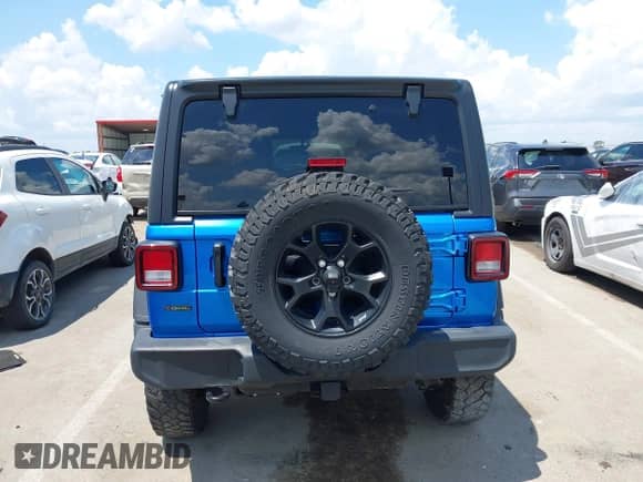 2022 Jeep Wrangler Unlimited Willys Sport с VIN 1C4HJXDM6NW141603, выставлен на аукционе IAAI как лот 42687693 с пробегом 37 180 миль миль и . История ставок и продаж доступна на DreamBid. Изображение 16.