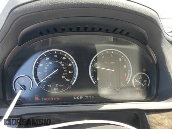 2013 BMW 7 Series 750Li with VIN WBAYE8C52DD132702, listed as a Copart auction lot 70054355 with 136,335 mi miles and Salvage title. Bid and sale history available at DreamBid. Image 9.