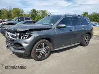 2021 Mercedes-Benz GLS 450 with VIN 4JGFF5KE3MA531817, listed as a Copart auction lot 70957055 with 62,858 mi miles and Salvage title. Bid and sale history available at DreamBid. Image 1.