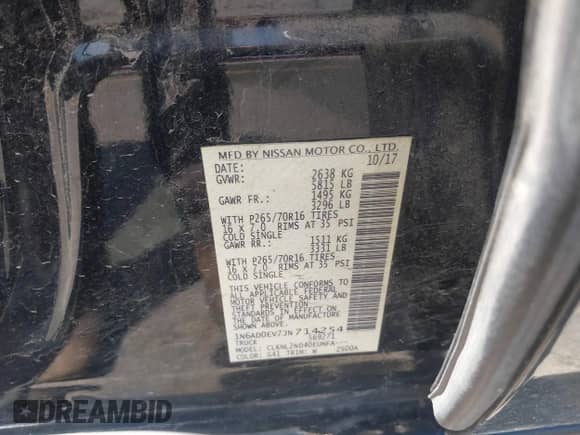 2018 Nissan Frontier SV z VIN 1N6AD0EV7JN714254, wystawiony jako IAAI lot #42333057 z przebiegiem 56 460 mil mil oraz . Historia ofert i sprzedaży dostępna na DreamBid. Obrazek 9.