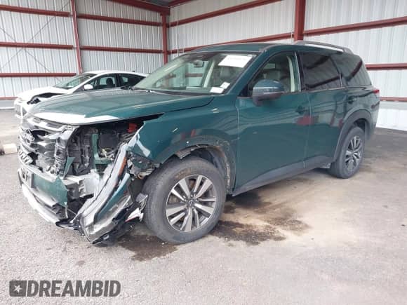 2023 Nissan Pathfinder SL with VIN 5N1DR3CC5PC243225, listed as a IAAI auction lot 43168471 with 47,606 mi miles and . Bid and sale history available at DreamBid. Image 17.