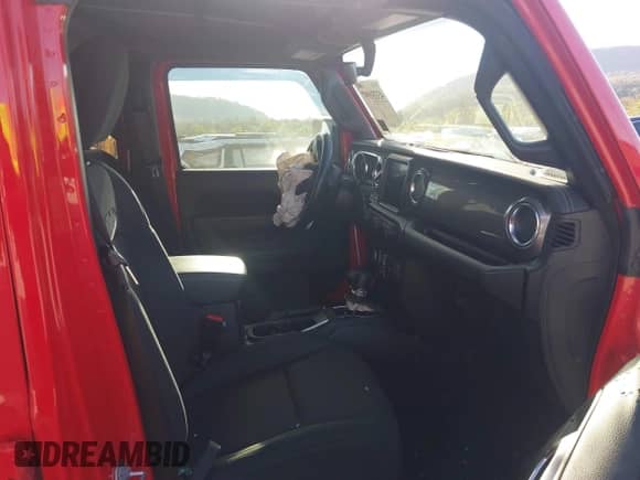 2021 Jeep Wrangler Unlimited Sahara High Altitude with VIN 1C4HJXEN0MW687948, listed as a IAAI auction lot 43351997 with 56,027 mi miles and . Bid and sale history available at DreamBid. Image 5.