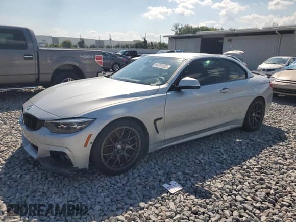 2018 BMW 4 Series 440i xDrive z VIN WBA4Z7C59JED48164, wystawiony jako Copart lot #80707035 z przebiegiem Nie podano mil oraz Szkoda całkowita • Salvage title. Historia ofert i sprzedaży dostępna na DreamBid. Obrazek 1.