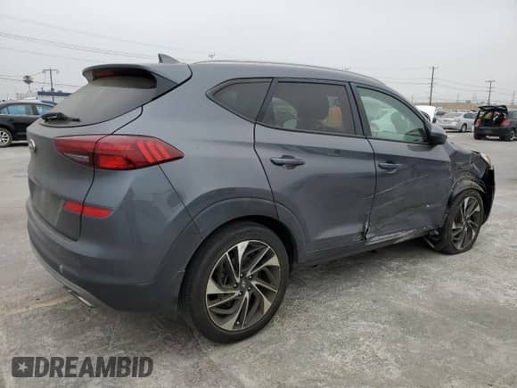 2019 Hyundai Tucson Night Edition with VIN KM8J33AL2KU873746, listed as a Copart auction lot 53400013 with 30,034 mi miles and . Bid and sale history available at DreamBid. Image 3.