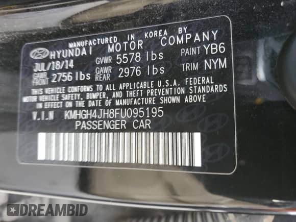2015 Hyundai Equus Signature с VIN KMHGH4JH8FU095195, выставлен на аукционе Copart как лот 53468995 с пробегом 118 827 миль миль и Чистый • Clean title. История ставок и продаж доступна на DreamBid. Изображение 12.