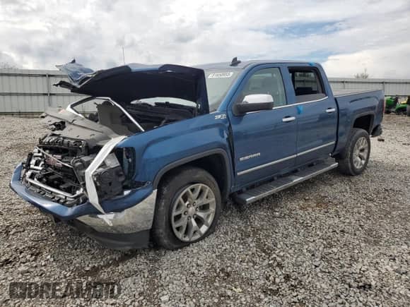 2018 GMC Sierra 1500 SLT with VIN 3GTU2NECXJG478046, listed as a Copart auction lot 81650955 with Not provided miles and Salvage title. Bid and sale history available at DreamBid. Image 1.