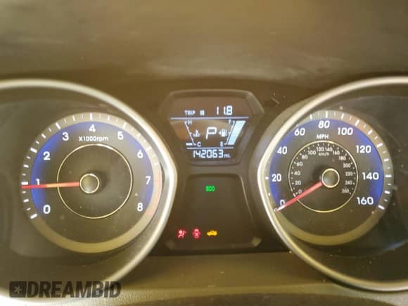2014 Hyundai Elantra SE with VIN KMHDH4AE6EU092111, listed as a Copart auction lot 54736425 with 142,063 mi miles and Salvage title. Bid and sale history available at DreamBid. Image 9.