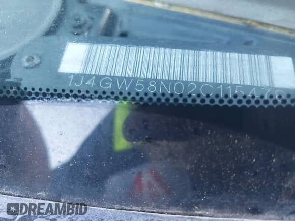 2002 Jeep Grand Cherokee Limited with VIN 1J4GW58N02C115476, listed as a IAAI auction lot 43394255 with Not provided miles and . Bid and sale history available at DreamBid. Image 9.