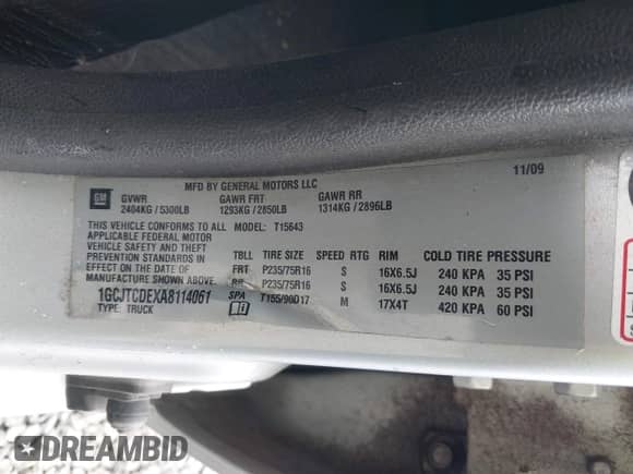 2010 Chevrolet Colorado 1LT z VIN 1GCJTCDEXA8114061, wystawiony jako IAAI lot #42235820 z przebiegiem 218 972 mil mil oraz . Historia ofert i sprzedaży dostępna na DreamBid. Obrazek 9.