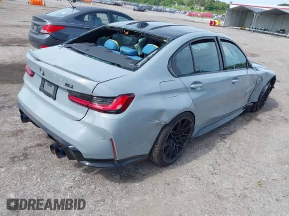 2024 BMW M3 Competition xDrive with VIN WBS43AY03RFS40486, listed as a IAAI auction lot 42537934 with 23,973 mi miles and . Bid and sale history available at DreamBid. Image 4.