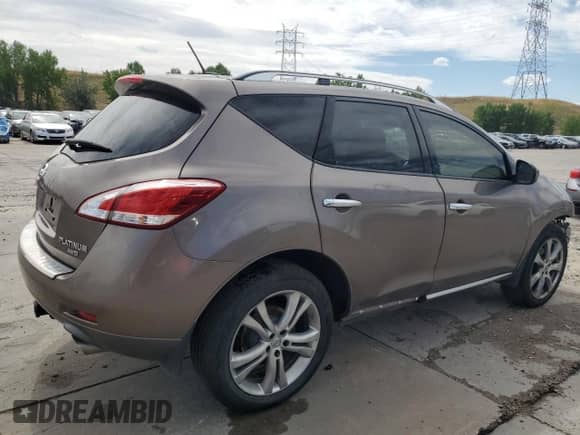 2012 Nissan Murano SL with VIN JN8AZ1MW8CW230907, listed as a Copart auction lot 68218165 with 205,914 mi miles and Salvage title. Bid and sale history available at DreamBid. Image 3.