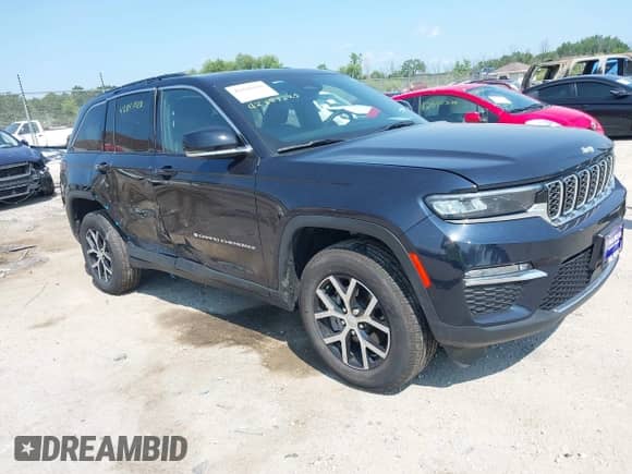 2024 Jeep Grand Cherokee Limited with VIN 1C4RJHBG2RC150698, listed as a IAAI auction lot 42841028 with 17,540 mi miles and . Bid and sale history available at DreamBid. Image 1.
