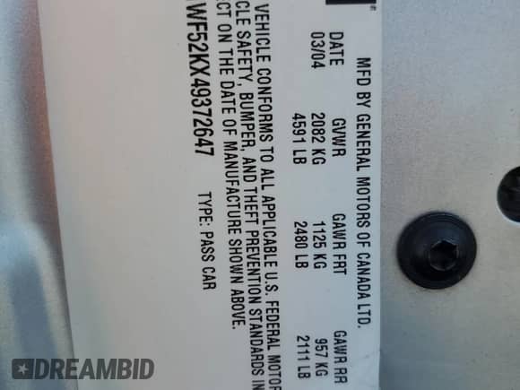 2004 Chevrolet Impala z VIN 2G1WF52KX49372647, wystawiony jako Copart lot #85172605 z przebiegiem 107 843 mil mil oraz Czysty tytuł • Clean title. Historia ofert i sprzedaży dostępna na DreamBid. Obrazek 13.