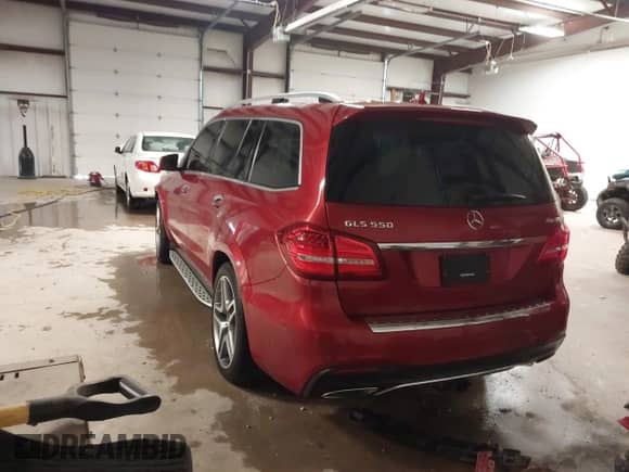 2017 Mercedes-Benz GLS 550 with VIN 4JGDF7DE2HA794192, listed as a IAAI auction lot 41308713 with 117,034 mi miles and . Bid and sale history available at DreamBid. Image 3.