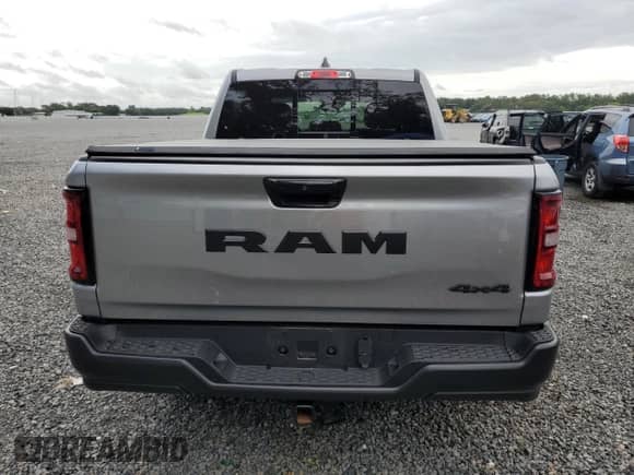 2025 Ram 1500 Tradesman with VIN 1C6RRFGG1SN578236, listed as a Copart auction lot 59775245 with 17,853 mi miles and Salvage title. Bid and sale history available at DreamBid. Image 6.