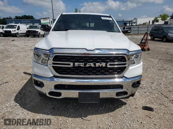 2022 Ram 1500 Big Horn with VIN 1C6SRFBT9NN442026, listed as a Copart auction lot 64847745 with 17,728 mi miles and Salvage title. Bid and sale history available at DreamBid. Image 5.
