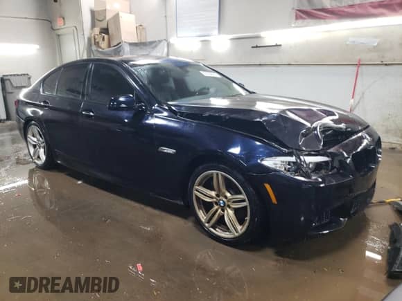 2013 BMW 5 Series 535i xDrive with VIN WBAFU7C53DDU70419, listed as a Copart auction lot 47932655 with 110,951 mi miles and Salvage title. Bid and sale history available at DreamBid. Image 4.