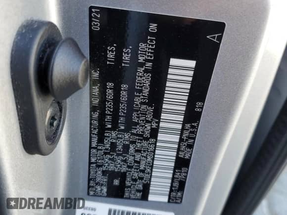 2021 Toyota Sienna Limited with VIN 5TDESKFC0MS016618, listed as a Copart auction lot 71437725 with 61,664 mi miles and Salvage title. Bid and sale history available at DreamBid. Image 13.