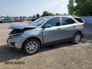 2024 Chevrolet Equinox LT z VIN 3GNAXKEGXRL202367, wystawiony jako Copart lot #68506755 z przebiegiem Nie podano mil oraz Szkoda całkowita • Salvage title. Historia ofert i sprzedaży dostępna na DreamBid. Obrazek 1.