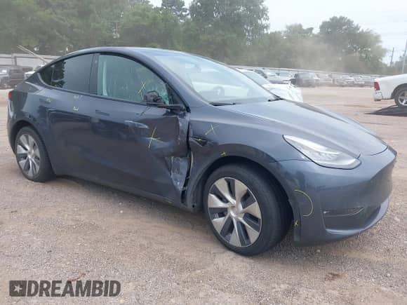 2021 Tesla Model Y Long Range with VIN 5YJYGDEE1MF217624, listed as a IAAI auction lot 42842945 with 58,610 mi miles and . Bid and sale history available at DreamBid. Image 1.
