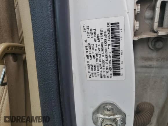 2011 Honda Accord EX-L с VIN 1HGCP2F83BA153441, выставлен на аукционе Copart как лот 90367175 с пробегом 321 654 миль миль и Чистый • Clean title. История ставок и продаж доступна на DreamBid. Изображение 12.