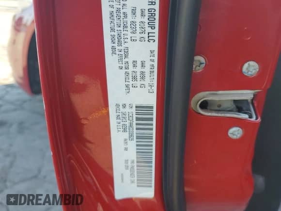 2013 Dodge Dart SE with VIN 1C3CDFAA0DD339629, listed as a Copart auction lot 84440965 with 187,458 mi miles and Salvage title. Bid and sale history available at DreamBid. Image 12.