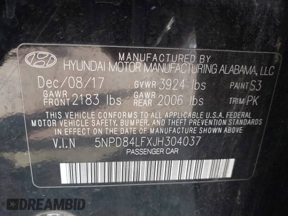 2018 Hyundai Elantra SEL с VIN 5NPD84LFXJH304037, выставлен на аукционе IAAI как лот 43312618 с пробегом 120 143 миль миль и . История ставок и продаж доступна на DreamBid. Изображение 9.