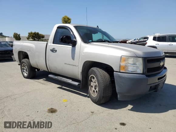 2009 Chevrolet Silverado 1500 Work Truck with VIN 1GCEC14X39Z180593, listed as a Copart auction lot 53874505 with 175,752 mi miles and Salvage title. Bid and sale history available at DreamBid. Image 4.