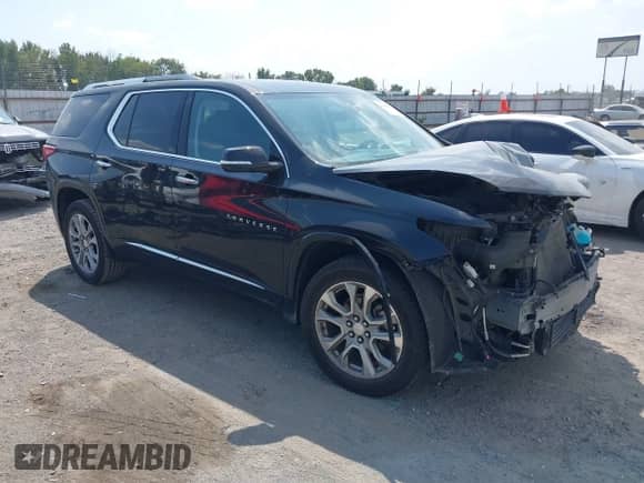 2018 Chevrolet Traverse Premier z VIN 1GNERKKW1JJ269376, wystawiony jako IAAI lot #43187600 z przebiegiem 137 649 mil mil oraz . Historia ofert i sprzedaży dostępna na DreamBid. Obrazek 1.