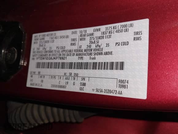 2018 Ford F-150 XL z VIN 1FTEW1EG8JKF78921, wystawiony jako IAAI lot #42622748 z przebiegiem 137 077 mil mil oraz . Historia ofert i sprzedaży dostępna na DreamBid. Obrazek 9.