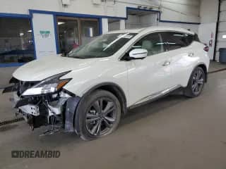 2023 Nissan Murano Platinum with VIN 5N1AZ2DS1PC120976, listed as a Copart auction lot 66952315 with 7,927 mi miles and Salvage title. Bid and sale history available at DreamBid. Image 1.