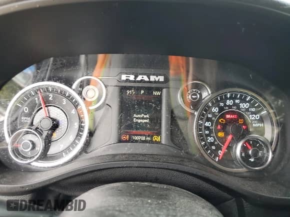 2020 Ram 1500 Big Horn with VIN 1C6RRFBG0LN417160, listed as a Copart auction lot 70439265 with 100,703 mi miles and Salvage title. Bid and sale history available at DreamBid. Image 9.