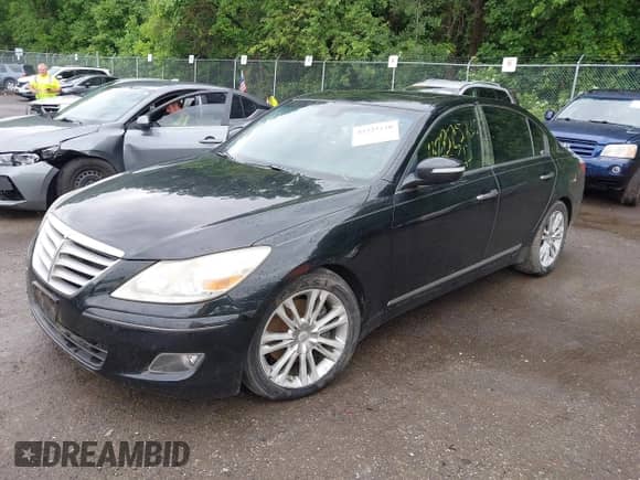2009 Hyundai Genesis with VIN KMHGC46F59U051875, listed as a IAAI auction lot 42325230 with 192,536 mi miles and . Bid and sale history available at DreamBid. Image 2.